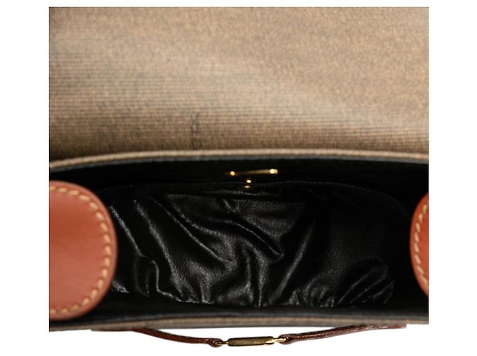 Borsa a tracolla Fendi in tela FF marrone - vista 4
