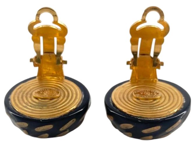 Orecchini a clip Chanel CC in resina nera e placcati oro Nero - vista 4