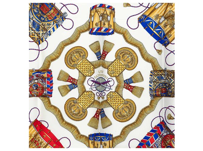 Foulard di seta Multi Hermès Les Tambours 90 Multicolore - vista 2
