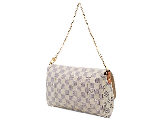 Borsa Louis Vuitton Favorite MM Damier Azur Bianca Bianco - vista 2