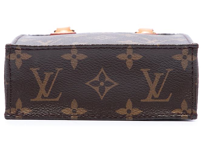 Borsa Satchel Louis Vuitton Monogram Petit Sac Plat Marrone - vista 3