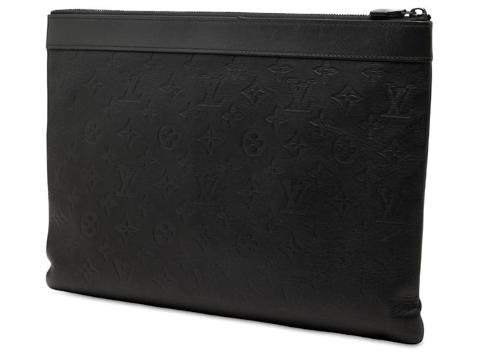 Borsa a pochette clutch Louis Vuitton Monogram Shadow Discovery nera Nero - vista 2