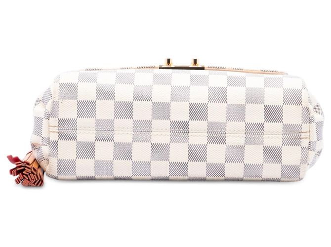 Borsa Louis Vuitton Damier Azur Croisette bianca Bianco - vista 3