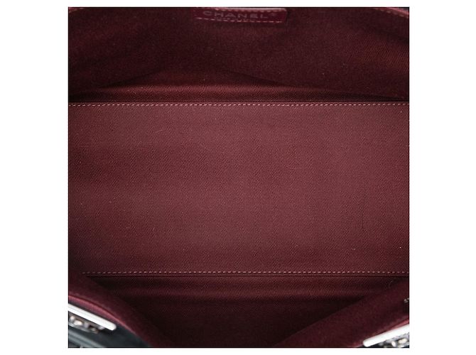 Borsa Tote Chanel CC Bubble Quilt in vitello iridescent nero con catena - vista 4