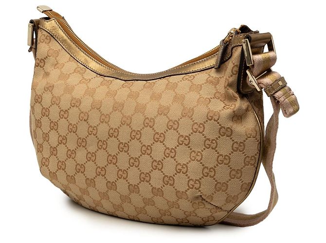 Borsa a tracolla Gucci GG Canvas Web beige - vista 2