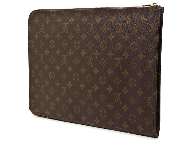 Borsa Business Portfolio Poche Documents Monogram Louis Vuitton Marrone - vista 2