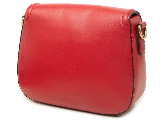 Borsa a tracolla Gucci Lady Web Medium in pelle di vitello rossa Rosso - vista 2