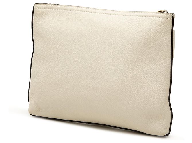 Clutch Gucci in pelle bianca con logo Gucci Bianco - vista 2