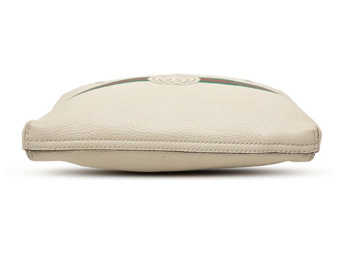 Clutch Gucci in pelle bianca con logo Gucci Bianco - vista 3