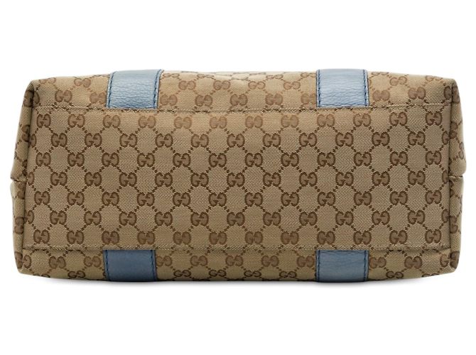Gucci Medium GG Canvas Bamboo Libeccio Tote Beige - Ansicht 3