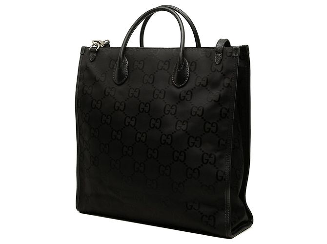 Borsa Tote Convertibile Off the Grid Medium GG in nylon nero Gucci - vista 2