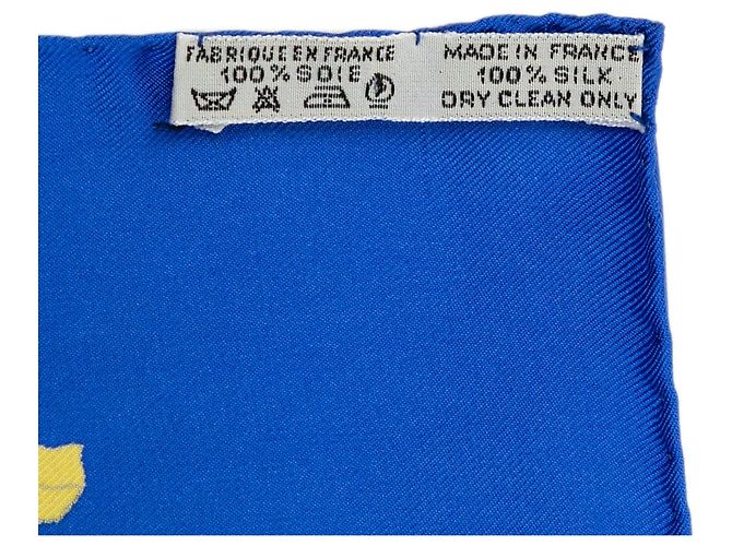 Hermès En Course Seidentuch Blau 90 - Ansicht 2