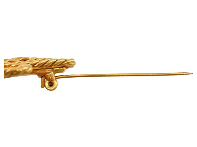 Spilla Chanel CC placcata oro con motivo sole D'oro - vista 8