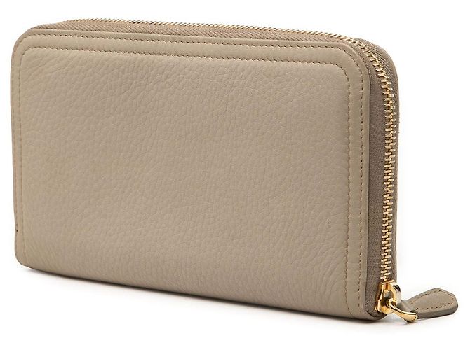 Prada Vitello Daino Long Wallet beige mit Rundum-Reißverschluss - Ansicht 2