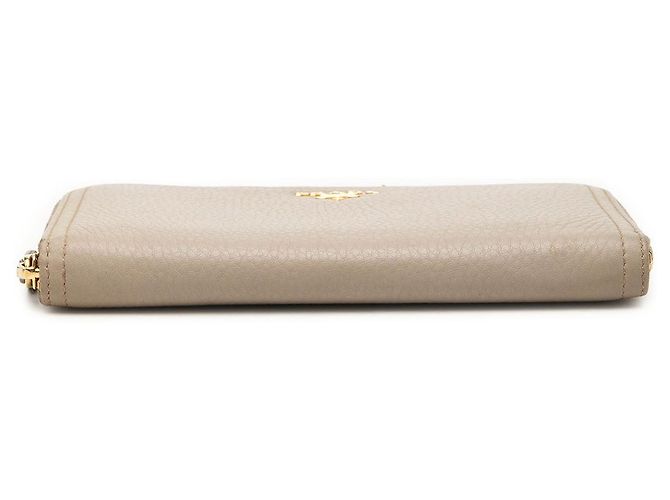 Prada Vitello Daino Long Wallet beige mit Rundum-Reißverschluss - Ansicht 3