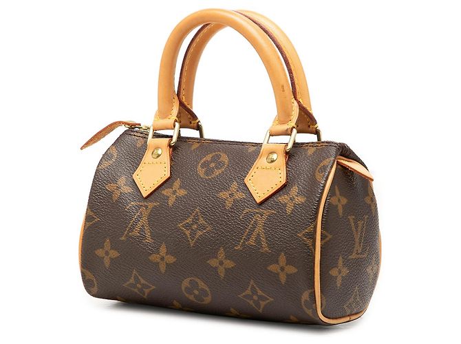 Borsa Louis Vuitton Monogram Nano Speedy Bandouliere Marrone - vista 2