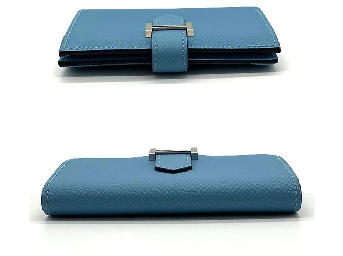 Hermès Hermes Bearn Card Case in Blue Epsom Leather - view 4