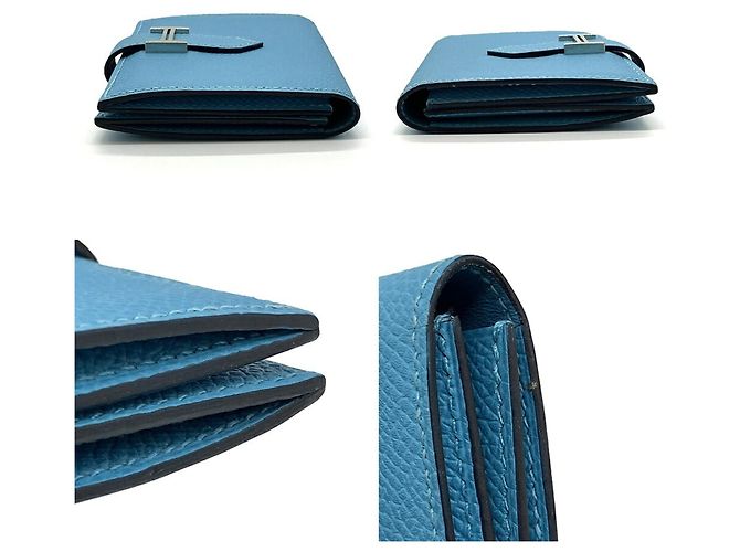 Hermès Hermes Bearn Card Case in Blue Epsom Leather - view 5