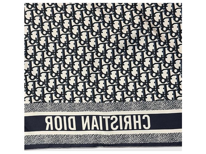 Autre Marque Christian Dior twin Schal blau grau - Ansicht 8