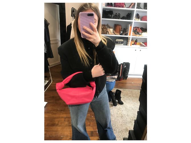 Borsa Bottega Veneta rosa Double Knotted - vista 7