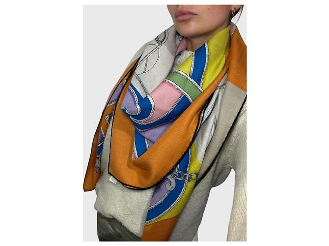 Sciarpa Hermès L'Instruction du Roy 140 Multicolore - vista 2