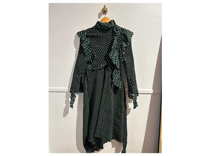 Vêtements VETEMENTS Kleid Grün T.XS - Ansicht 12
