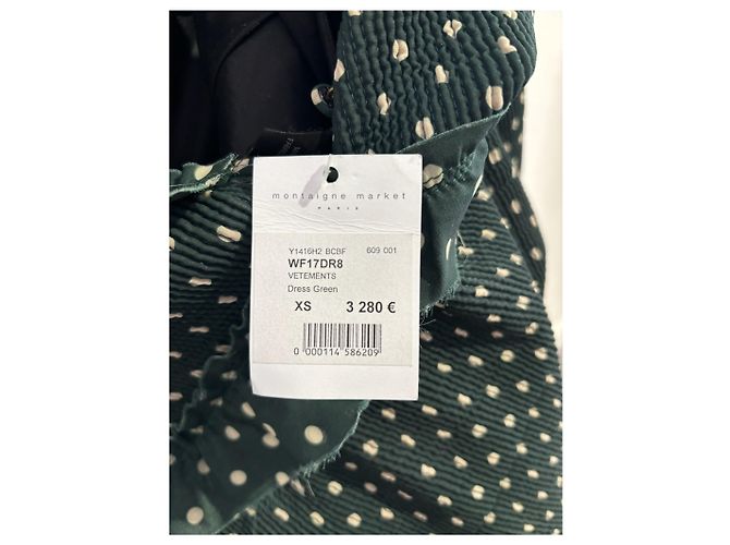 Vêtements VETEMENTS Kleid Grün T.XS - Ansicht 13