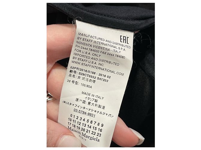 Maison Martin Margiela Kleid Maison Margiela T.38 Schwarz - Ansicht 5