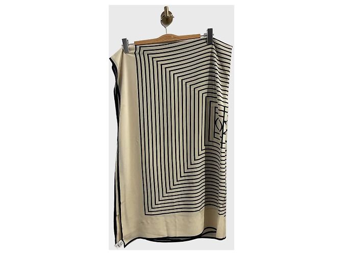 Totême Toteme Paréo-Tuch schwarz-weiß Beige - Ansicht 2