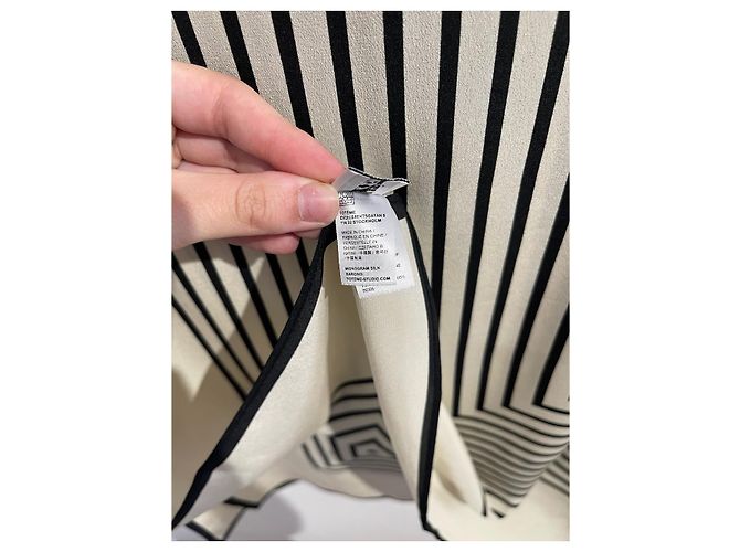 Totême Toteme Paréo-Tuch schwarz-weiß Beige - Ansicht 4