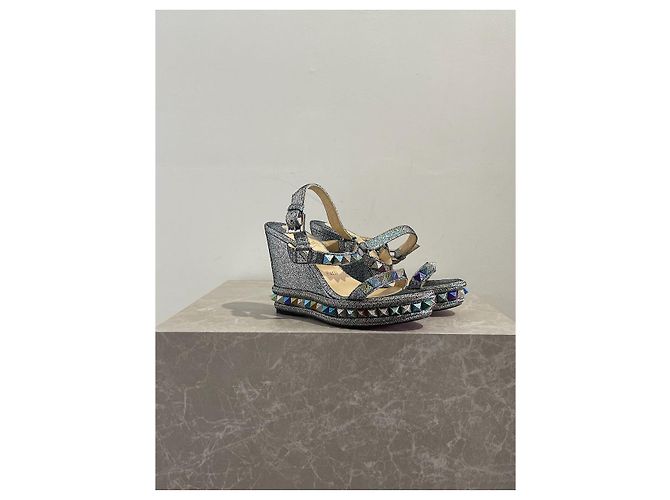 Sandali Christian Louboutin T.36 Metallico - vista 2