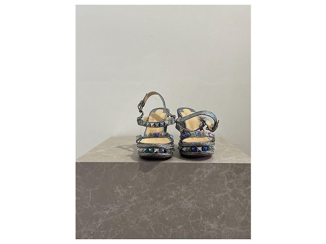 Sandali Christian Louboutin T.36 Metallico - vista 3