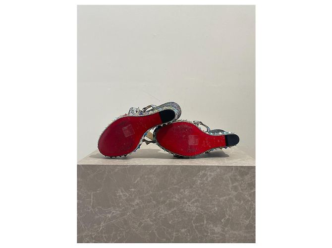 Sandali Christian Louboutin T.36 Metallico - vista 5