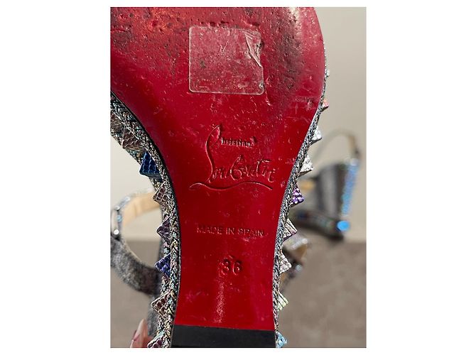 Sandali Christian Louboutin T.36 Metallico - vista 6