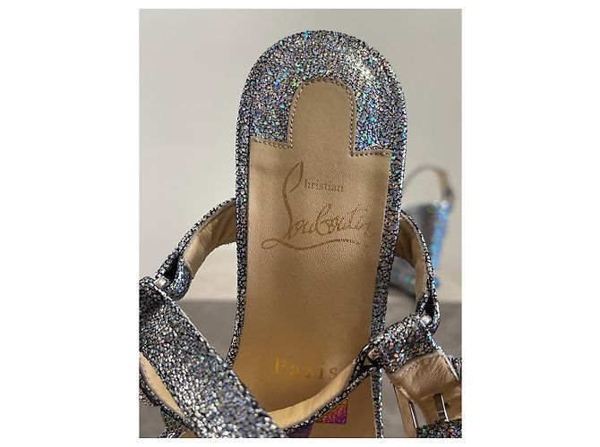 Sandali Christian Louboutin T.36 Metallico - vista 7