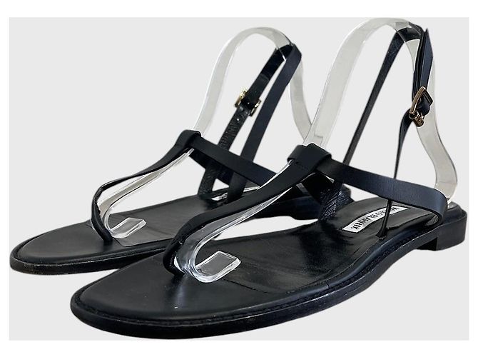 Sandali Manolo Blahnik neri T.40 Nero - vista 3