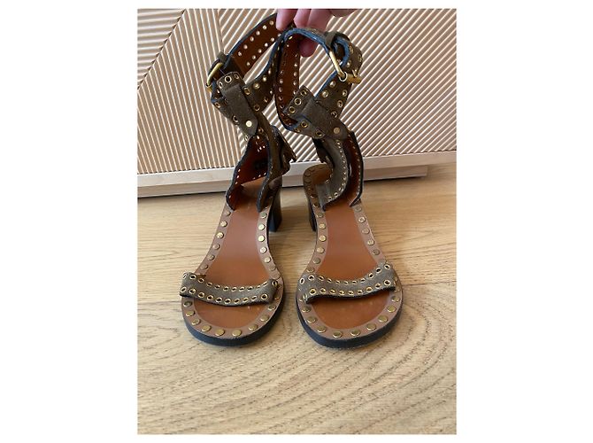 Sandali Isabel Marant Jaeryn T.35 Cachi - vista 2