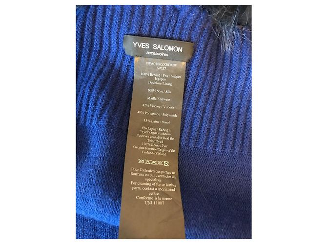 Poncho Yves Salomon blu - vista 5