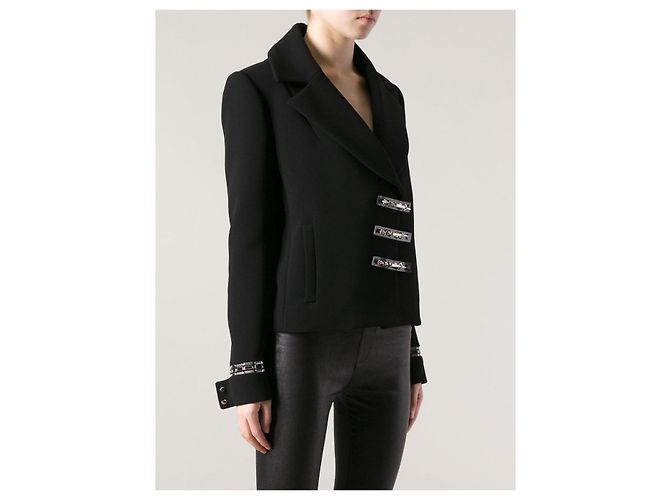 Chaqueta Anthony Vaccarello negra T.36 Negro - vista 2