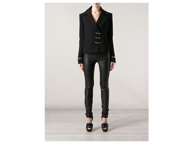 Chaqueta Anthony Vaccarello negra T.36 Negro - vista 8