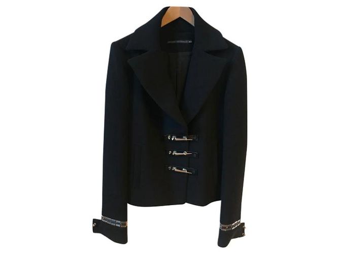 Chaqueta Anthony Vaccarello negra T.36 Negro - vista 9