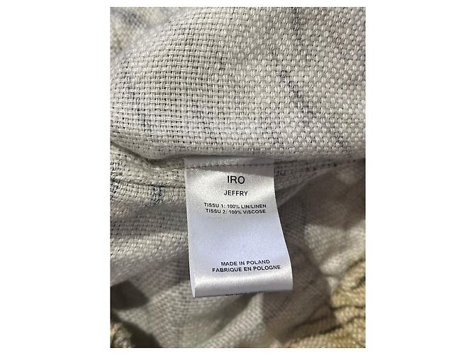 Chaqueta Bomber Iro Jeffry de Lino con Estampado Tigre Beige - vista 5