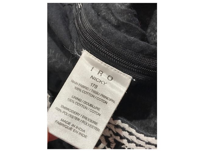 Pantaloncini Iro Nicky in cotone nero con ricami bianchi - vista 5