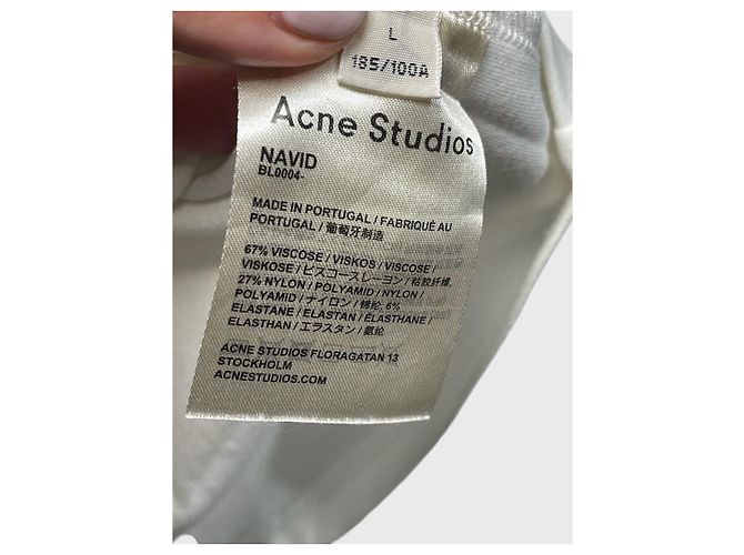 T-shirt Acne Studios branco T.L - vista 5