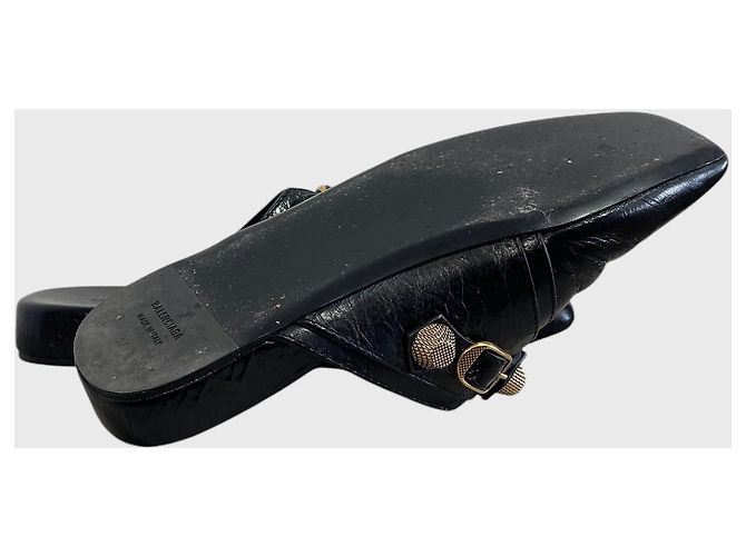 Mules Balenciaga Cagole nere T.37 Nero - vista 9