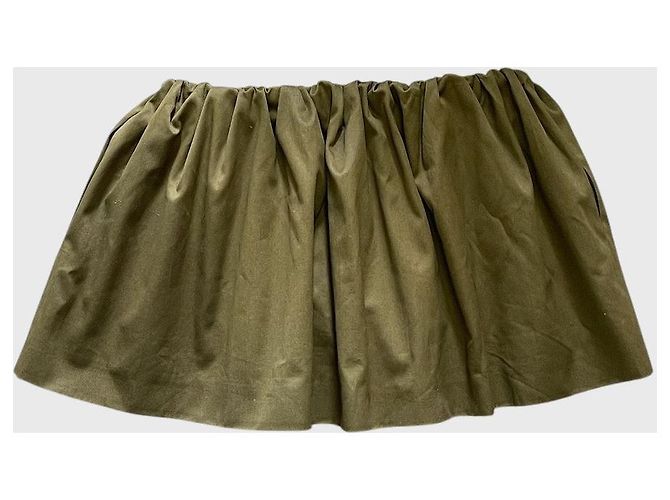 Falda Miu Miu caqui T.34 - vista 3