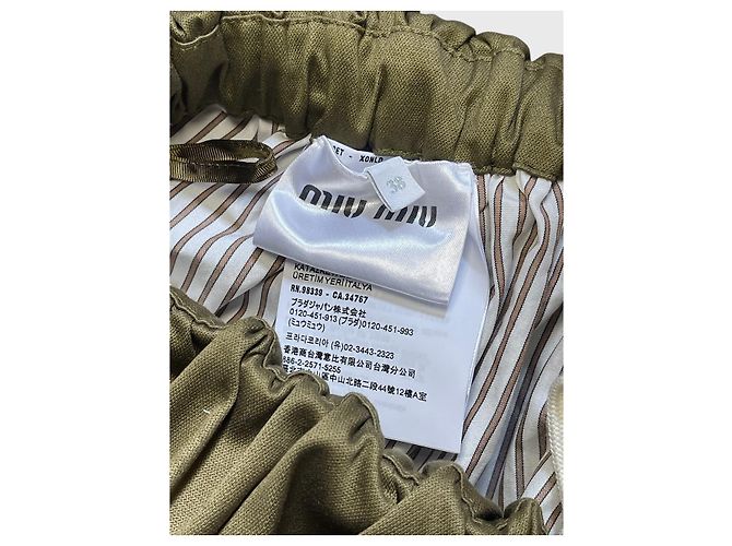 Falda Miu Miu caqui T.34 - vista 5