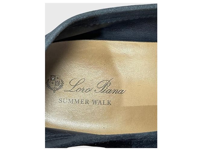 Mocassini Loro Piana blu navy T.46 - vista 10
