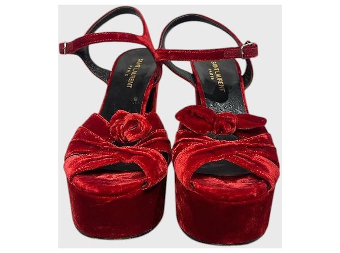 Autre Marque Sandali Saint Laurent rossi T.37 Rosso - vista 2