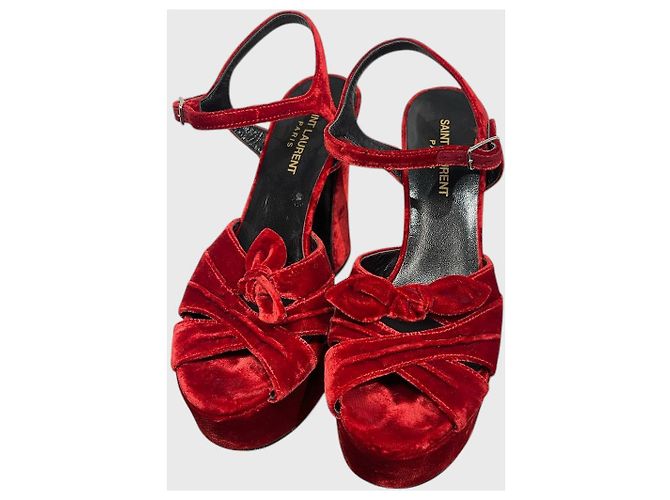 Autre Marque Sandali Saint Laurent rossi T.37 Rosso - vista 3